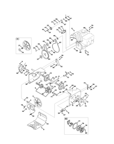 Drive System Diagram and Parts List for 3X30-INCHTRAC31AH77SZ (31AH77SZ710)(2015) Cub Cadet Snow Blower